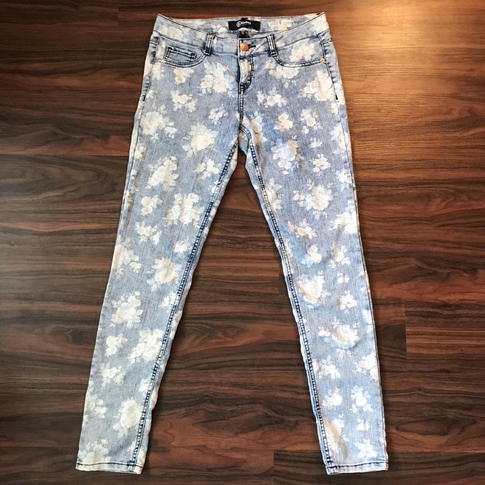 *PRICE DROP!* Floral Denim Skinny Jeans